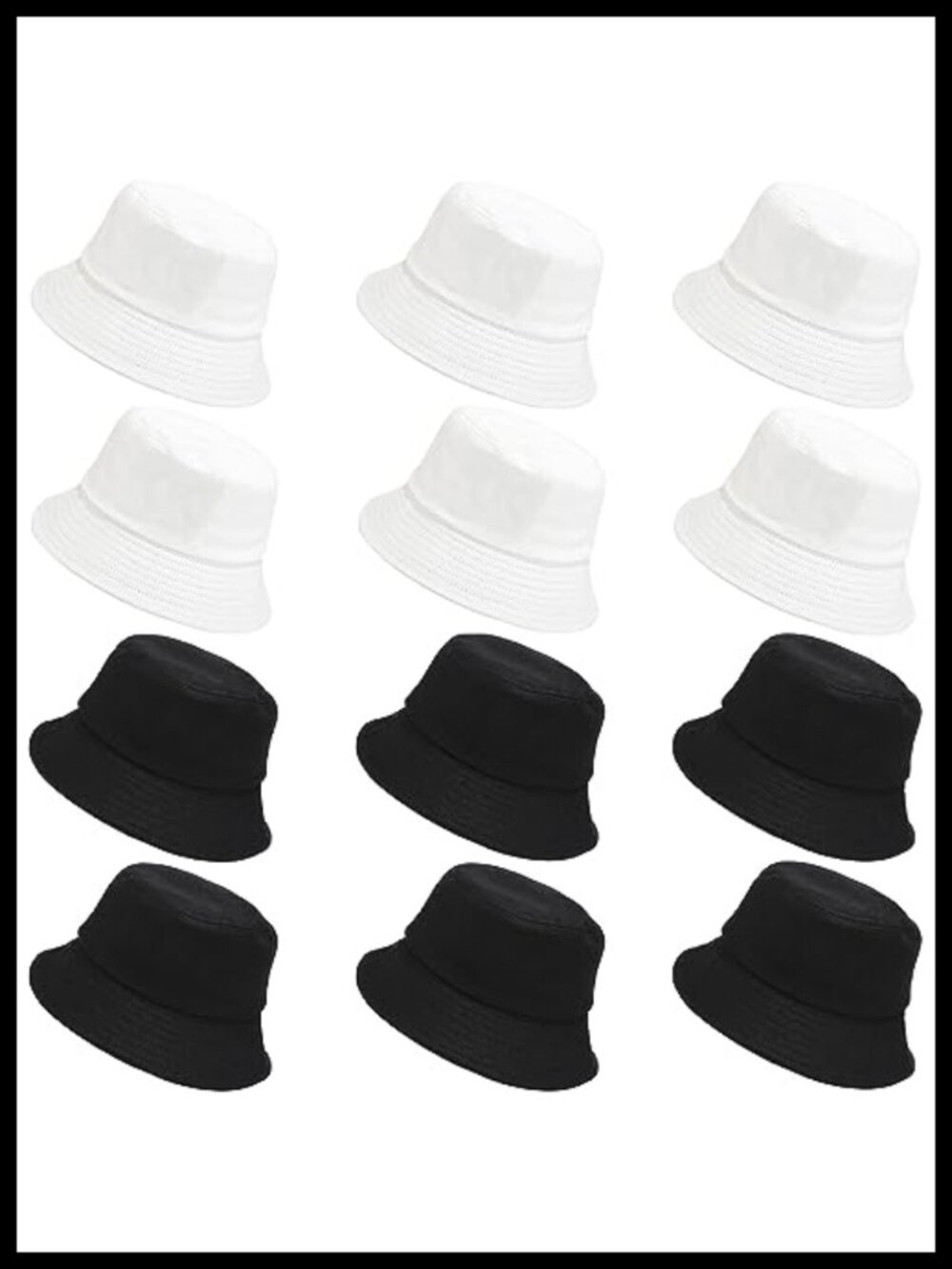 Cotton Bucket Hats for Women UPF 50+ Summer Pack of 12